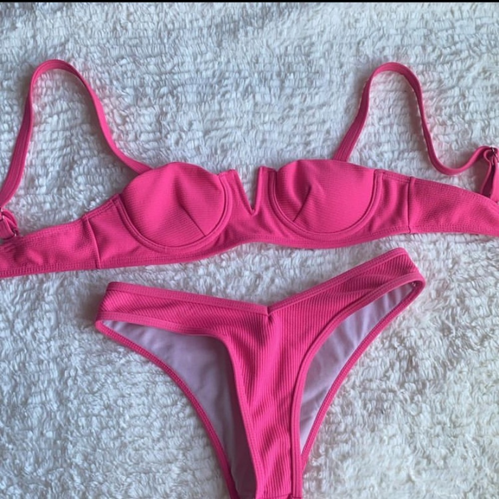 Hot pink bikini set